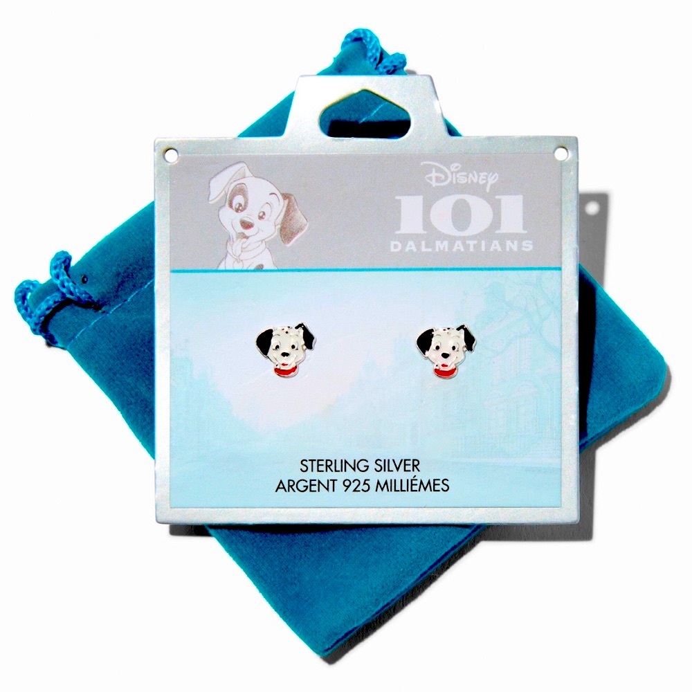 Disney 101 Dalmatians Pup Sterling Silver Stud Earrings - NWT